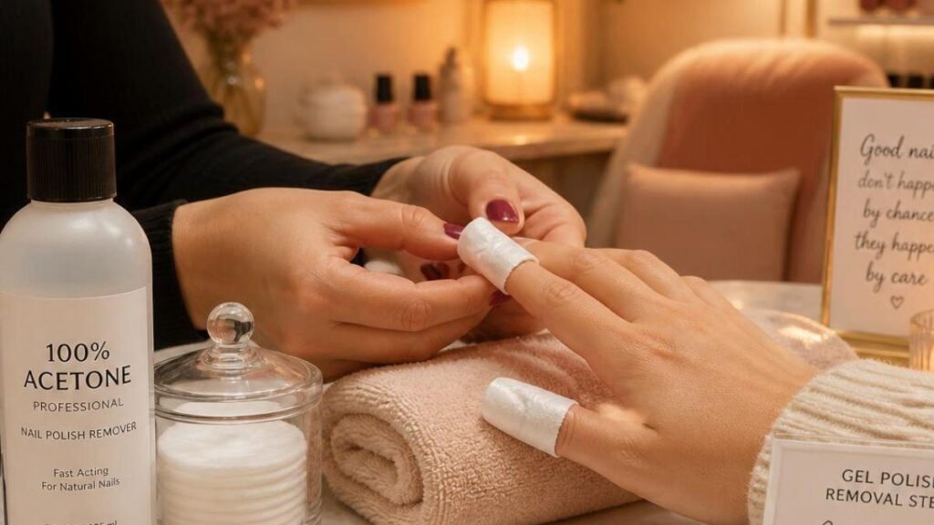 Cómo remover el gelish con acetona pura sin dañar tus uñas: guía práctica paso a paso.