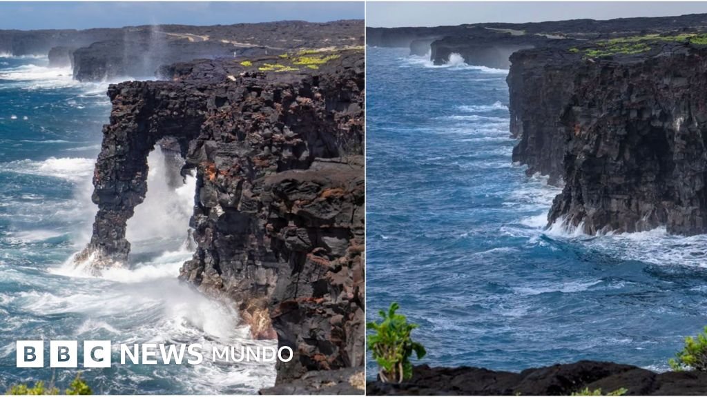 Se derrumba el icónico arco marino Hōlei de 550 años en Hawái